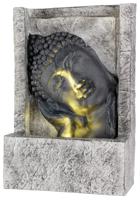 Waterornament Boeddha Grijs met Verlichting