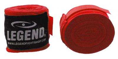 Legend Sports boksbandages 255 cm rood per 2 stuks Legend Sports boksbandages 255 cm rood per 2 stuks