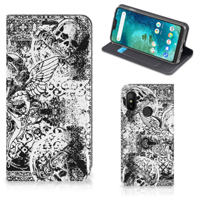 Mobiel BookCase Xiaomi Mi A2 Lite Skulls Angel
