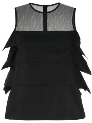 sacai Mouwloze top - Zwart