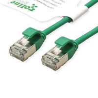 ROLINE GREEN F/UTP DataCenter Patchkabel Cat.6A (Class EA), LSOH, extra dun, groen, 1,5 m - thumbnail