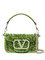 Valentino Garavani mini sac orné de sequins à détail VLOGO - Vert