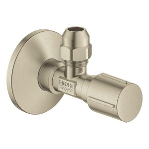 GROHE hoekstopkraan knel 1/2x3/8 m. metalen greep brushed nikkel 22037EN0