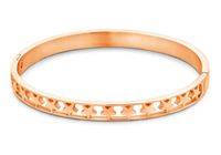 CO88 Collection 8CB-90098 - Stalen bangle met sterren - one-size - roségoudkleurig