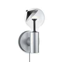 Move Me wandlamp Wally - grijs / Umbrella 5,5W - zwart zilver