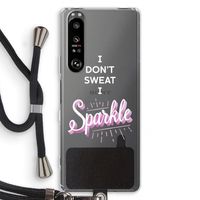 Sparkle quote: Sony Xperia 1 III Transparant Hoesje met koord