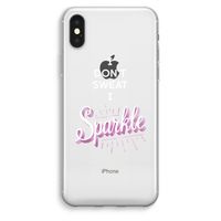 Sparkle quote: iPhone XS Max Transparant Hoesje