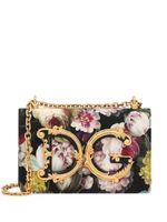 Dolce & Gabbana sac porté épaule DG Girls à fleurs - Noir