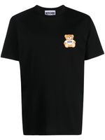 Moschino logo-patch organic-cotton T-shirt - Noir - thumbnail