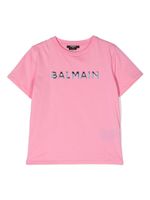 Balmain Kids t-shirt à logo imprimé - Rose - thumbnail