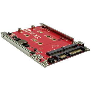 ROLINE M.2 naar SATA III SSD H/W adapter, 2x M.2 NGFF SSD, bootable en RAID compatibel.