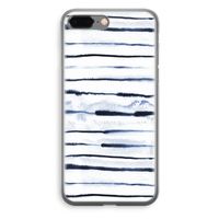 Ink Stripes: iPhone 8 Plus Transparant Hoesje - thumbnail