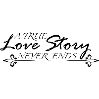 A true love story - Muursticker