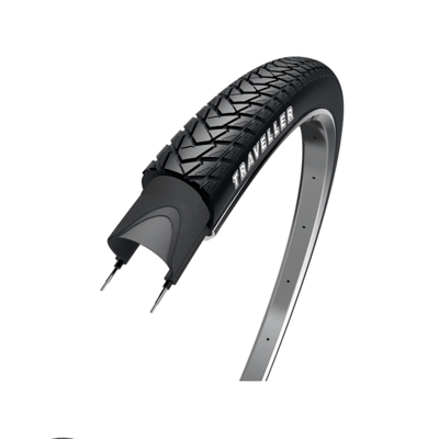 Wolff traveller, zwart met reflectie, 28x1.60 , etrto 42-622 1.2mm anti-leklaag