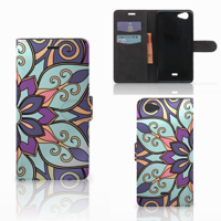 Wiko Pulp Fab 4G Hoesje Purple Flower