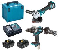 Makita DLX2255TJ Combiset - DDF486 Accuboormachine + DGA513 Haakse Slijper | 18v 5.0Ah Li-ion