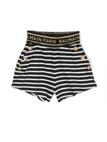 Balmain Kids short à logo imprimé - Noir