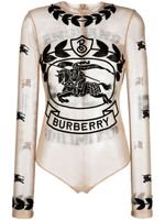 Burberry body en tulle à broderies - Tons neutres