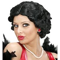 WDF0746 # Schwarze 20er Perücke Burlesque Faschingsperücke Betty