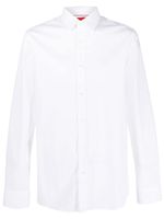 BOSS chemise en coton à coupe droite - Blanc