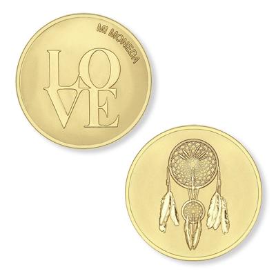 Mi Moneda LOV-02 Love and Dreamcatcher goudkleurig Large