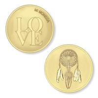 Mi Moneda LOV-02 Love and Dreamcatcher goudkleurig Large