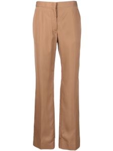 Jil Sander pantalon de tailleur à coupe évasée - Marron