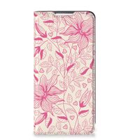 Samsung Galaxy S22 Plus Smart Cover Pink Flowers - thumbnail