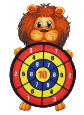 Toi Toys dartspel met ballen leeuw 34 cm Toi Toys dartspel met ballen leeuw 34 cm