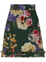 Dolce & Gabbana minijupe en chiffon à fleurs - Vert