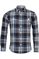 Thomas Maine Tailored Fit Overshirt blauw, Ruit - thumbnail