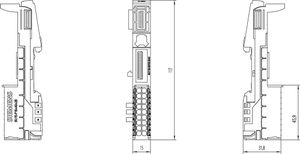 Siemens 6ES7193-6BP00-0BA0 PLC-klem 28.8 V/DC