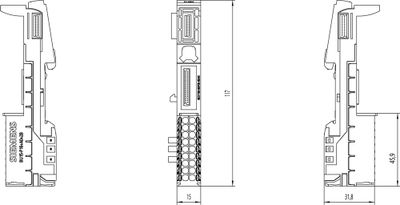 Siemens 6ES7193-6BP00-0BA0 PLC-klem 28.8 V/DC