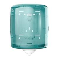 Tork Reflex™ Centerfeed Dispenser Wit en Turquoise M4, Vel-Voor-Vel, Performance Lijn, 473180
