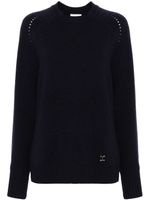 Chloé Marcie-plaque cashmere blend jumper - Bleu