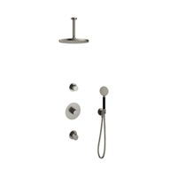 Hotbath Cobber IBS20 Regendoucheset inbouw - 15cm plafondarm - 30cm ronde hoofddouche - 3 standen handdouche - nikkel geborsteld IBS20GN125 - thumbnail