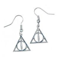 Harry Potter Deathly Hallows Earrings (Silver Plated) - thumbnail