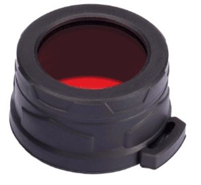 NiteCore NITNFR40 Kleurfilter MH25, EA4, P25, P16, P15, SRT7, CR6, CG6, CB6, CI6, CU6 en zaklampen met een Ø 39 - 42 mm Rood