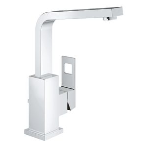 Grohe Eurocube wastafelkraan met waste Chroom