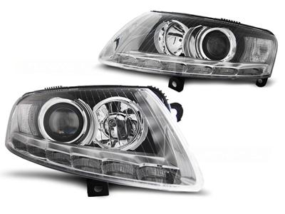 Tuning-Tec Koplampen Xenon voor Audi A6 C6 04 04-08 CHROOM DRL