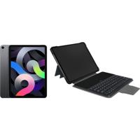Apple iPad Air (2020) 10.9 inch 64 GB Wifi Space Gray + Gecko Toetsenbord Hoes QWERTY