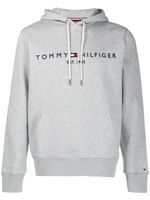 Tommy Hilfiger sweat à capuche à logo brodé - Gris