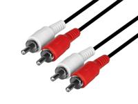 Monoprice 100659 6-Feet 2 RCA Plug/2 RCA Plug M/M Kabel, Zwart