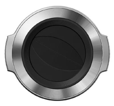 OM SYSTEM LC-37C automatische lensdop (geschikt voor M.Zuiko 14-42 mm EZ) zilver
