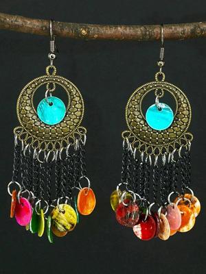 Boho Zoom Schelp oorbellen