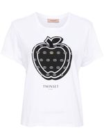 TWINSET t-shirt en coton à imprimé pomme - Blanc