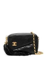 CHANEL Pre-Owned sac à bandoulière Bijoux à matelassage losanges (1992) - Noir