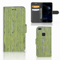 Huawei P10 Lite Book Style Case Green Wood - thumbnail