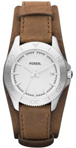 Horlogeband Fossil AM4460 Onderliggend Leder Bruin 18mm