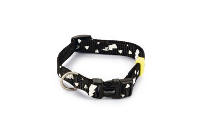 Beeztees Thunder - Halsband Hond - Nylon - Zwart - 26-40cmx15mm